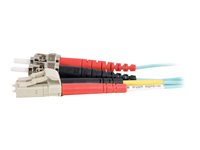 C2G LC-ST 10Gb 50/125 OM3 Duplex Multimode PVC Fiber Optic Cable (LSZH) - Verkkokaapeli - ST-toiminto (monitila) (uros) to monimuoto LC (uros) - 20 m - kuituoptinen - kaksipuolinen (duplex) - 50 / 125 micron - OM3 - ei sisällä halogeenia - sinivihreä 85547