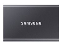 Samsung T7 MU-PC1T0T - SSD - salattu - 1 Tt - ulkoinen (kannettava) - USB 3.2 Gen 2 (USB-C liitin) - AES 256 bittiä - titaanin harmaa MU-PC1T0T/WW