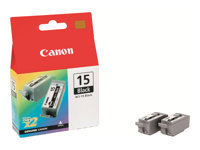 Canon BCI-15 - 2 pakettia - musta - alkuperäinen - mustesäiliö malleihin i70, 80; PIXMA iP90, iP90v 8190A002