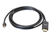 C2G 6ft Mini DisplayPort Male to HDMI Male Passive Adapter Cable - 4K 30Hz - Näyttösovitin - Mini DisplayPort uros to HDMI uros - 1.8 m - musta - passiivinen, 4K-tuki 84436