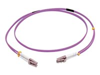 C2G 15m LC/LC OM4 LSZH Fibre Patch - Purple - Kytkentäkaapeli - monimuoto LC (uros) to monimuoto LC (uros) - 15 m - kuituoptinen - kaksipuolinen (duplex) - 50 / 125 micron - OM4 - violetti 81755