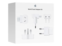 Apple World Travel Adapter Kit - Virtaliittimen sovitinpakkaus malleihin MacBook; MacBook Air (syksy 2018, Vuoden 2019 puoliväli), with Retina display; MacBook Pro MD837ZM/A