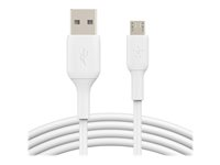 Belkin BOOST CHARGE - USB-kaapeli - Micro-USB Type B (uros) to USB (uros) - 1 m - valkoinen CAB005BT1MWH