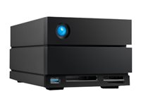 LaCie 2big Dock STLG20000400 - Kiintolevyasemaryhmä - 20 Tt - 2 telineet (SATA-600) - HDD 10 Tt x 2 - Thunderbolt 3, USB 3.2 Gen 2 (ulkoinen) - sekä 5 vuoden tietojen palautuksen huoltosuunnitelma STLG20000400