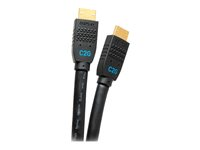 C2G 15ft Ultra Flexible 4K Active HDMI Cable Gripping 4K 60Hz - In-Wall M/M - HDMI-kaapeli Ethernetillä - HDMI uros to HDMI uros - 4.5 m - musta - aktiivinen, tuki 4K / 60 Hz C2G10380