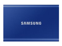 Samsung T7 MU-PC2T0H - SSD - salattu - 2 Tt - ulkoinen (kannettava) - USB 3.2 Gen 2 (USB-C liitin) - AES 256 bittiä - indigosini MU-PC2T0H/WW