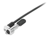 Kensington NanoSaver Cable Lock - Turvakaapelilukko - musta - 1.8 m malleihin ThinkCentre M70q Gen 3; M75t Gen 2; ThinkPad T14 Gen 3; T14s Gen 3; X1 Carbon Gen 11 4XE1B81915