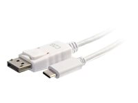 C2G 1.8m (6ft) USB C to DisplayPort Adapter Cable White - 4K Audio / Video Adapter - Ulkoinen videoadapteri - USB-C - DisplayPort - valkoinen 80564