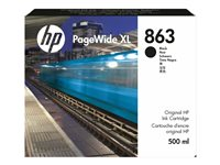 HP 863 - 500 ml - musta - alkuperäinen - PageWide XL - mustepatruuna malleihin PageWide XL 3920 F9K41A