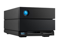 LaCie 2big Dock STLG32000400 - Kiintolevyasemaryhmä - 32 Tt - 2 telineet (SATA-600) - HDD 16 Tt x 2 - Thunderbolt 3, USB 3.2 Gen 2 (ulkoinen) - sekä 5 vuoden tietojen palautuksen huoltosuunnitelma STLG32000400