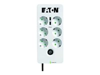 Eaton Protection Box 6 USB Tel@ Din - Ylijännitesuoja - AC 220-250 V - 2500 watti(a) - lähtöliittimet: 6 - valkoinen PB6TUD