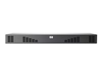 HPE IP Console G2 Switch with Virtual Media and CAC 2x1Ex16 - KVM-kytkin - 16 x KVM port(s) - 1 paikallinen käyttäjä - 2 IP-käyttäjät - työpöytä malleihin HPE 10XXX G2, 600, 800; Advanced Series Racks 42U 600; ProLiant DL20 Gen9, e2000 G6; Rack AF621A