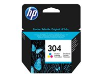 HP 304 - Väri (sinivihreä, sinipunainen, keltainen) - alkuperäinen - kuplapakkaus - mustepatruuna malleihin AMP 130; Deskjet 26XX, 37XX; ENVY 50XX N9K05AE#301