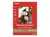 Canon Photo Paper Plus Glossy II PP-201 - Kiiltävä - 130 x 180 mm - 260 g/m² - 20 arkki (arkit) valokuvapaperi malleihin PIXMA iP2700, iX7000, MG2555, MP520, MP610, MP970, MX300, MX310, MX700, MX850, TS7450 2311B018