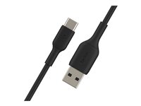Belkin BOOST CHARGE - USB-kaapeli - 24 pin USB-C (uros) to USB (uros) - 3 m - musta CAB001BT3MBK