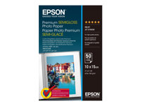 Epson Premium Semigloss Photo Paper - Puolikiiltävä - 100 x 150 mm - 251 g/m² - 50 arkki (arkit) valokuvapaperi malleihin EcoTank ET-2750, 2751, 2756, 2850, 2851, 2856, 4750, 4850; Expression Home HD XP-15000 C13S041765