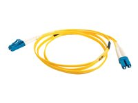C2G LC-LC 9/125 OS1 Duplex Singlemode PVC Fiber Optic Cable (LSZH) - Kytkentäkaapeli - LC single-mode (uros) to LC single-mode (uros) - 7 m - kuituoptinen - kaksipuolinen (duplex) - 9 / 125 micron - OS1 - ei sisällä halogeenia - keltainen 85608