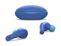 Belkin SoundForm Nano for Kids - Aidosti langattomat kuulokkeet mikrofonilla varustettu - korvansisäiset - Bluetooth - sininen PAC003BTBL