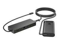 HP Universal - Telakointiasema - USB-C - HDMI, DP - 10Mb LAN - sekä kannettavan tietokoneen laturi - Eurooppa 9H0H9AA#ABB