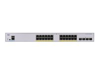 Cisco Business 250 Series CBS250-24P-4G - Kytkin - L3 - smart - 24 x 10/100/1000 (PoE+) + 4 x Gigabit SFP - telineeseen asennettava - PoE+ (195 W) CBS250-24P-4G-EU