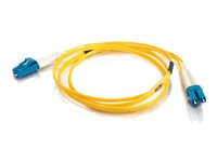 C2G LC-LC 9/125 OS1 Duplex Singlemode PVC Fiber Optic Cable (LSZH) - Kytkentäkaapeli - LC single-mode (uros) to LC single-mode (uros) - 15 m - kuituoptinen - kaksipuolinen (duplex) - 9 / 125 micron - OS1 - ei sisällä halogeenia - keltainen 85610