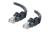 C2G Cat6 Booted Unshielded (UTP) Crossover Patch Cable - Risteytyskaapeli - RJ-45 (uros) to RJ-45 (uros) - 1.5 m - UTP - CAT 6 - valettu, piikitön, säikeinen - musta 83541