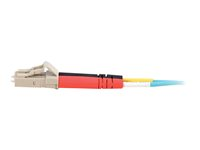 C2G LC-LC 10Gb 50/125 OM3 Duplex Multimode PVC Fiber Optic Cable (LSZH) - Verkkokaapeli - monimuoto LC (uros) to monimuoto LC (uros) - 5 m - kuituoptinen - kaksipuolinen (duplex) - 50 / 125 micron - OM3 - ei sisällä halogeenia - sinivihreä 85552