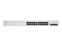 Cisco Business 220 Series CBS220-24T-4X - Kytkin - smart - 24 x 10/100/1000 + 4 x 10 Gigabit SFP+ (maa-satelliittiyhteys) - telineeseen asennettava CBS220-24T-4X-EU