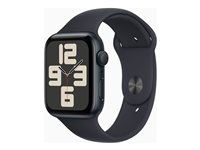 Apple Watch SE (GPS) - 2. sukupolvi - 44 mm - keskiyö - älykello kanssa urheiluranneke - fluoroelastomeeri - keskiyö pannan koko: S/M - 32 Gt - Wi-Fi, Bluetooth - 32.9 g MRE73KS/A