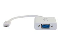 C2G USB 3.1 USB Type C To VGA Adapter - USB C to VGA White - Ulkoinen videoadapteri - USB 3.1 - D-Sub - valkoinen 88844