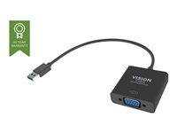 Vision - Ulkoinen videoadapteri - USB 3.0 - VGA - musta - vähittäismyynti TC-USBVGA