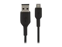 Belkin BOOST CHARGE - USB-kaapeli - Micro-USB Type B (uros) to USB (uros) - 1 m - musta CAB005BT1MBK