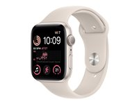 Apple Watch SE (GPS) - 2. sukupolvi - 44 mm - alumiini tähtitaivas - älykello kanssa urheiluranneke - fluoroelastomeeri - tähtivalo pannan koko: Normaalikoko - 32 Gt - Wi-Fi, Bluetooth - 32.9 g MNJX3KS/A