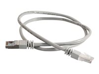 C2G Cat5e Booted Shielded (STP) Network Patch Cable - Kytkentäkaapeli - RJ-45 (uros) to RJ-45 (uros) - 1 m - STP - CAT 5e - valettu - harmaa 83750