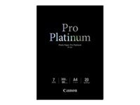 Canon Photo Paper Pro Platinum - A4 (210 x 297 mm) - 300 g/m² - 20 arkki (arkit) valokuvapaperi malleihin PIXMA iP3600, MP240, MP480, MP620, MP980 2768B016