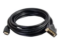 C2G 1m (3ft) HDMI to DVI Cable - HDMI to DVI-D Adapter Cable - 1080p - M/M - Sovitinkaapeli - DVI-D uros to HDMI uros - 1 m - suojattu - musta 42514