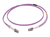 C2G 5m LC/LC OM4 LSZH Fibre Patch - Purple - Kytkentäkaapeli - monimuoto LC (uros) to monimuoto LC (uros) - 5 m - kuituoptinen - kaksipuolinen (duplex) - 50 / 125 micron - OM4 - violetti 81752