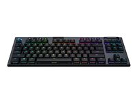 Logitech G915 TKL Tenkeyless LIGHTSPEED Wireless RGB Mechanical Gaming Keyboard - Näppäimistö - taustavalaistu - USB, Bluetooth, 2.4 GHz - Pohjoismaat - näppäinkytkin: GL Clicky - hiili 920-009534