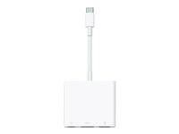 Apple Digital AV Multiport Adapter - Näyttösovitin - 24 pin USB-C uros to USB, HDMI, USB-C (power only) naaras - 4K-tuki MUF82ZM/A