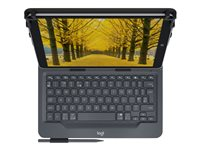 Logitech Universal Folio for 9-10 inch Tablets - Näppäimistö- ja kalvokotelo - langaton - Bluetooth 3.0 - Pohjoismaat 920-008340