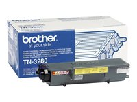 Brother TN3280 - Musta - alkuperäinen - väriainekasetti malleihin Brother DCP-8070, 8085, HL-5340, 5350, 5370, 5380, MFC-8370, 8380, 8880, 8890 TN3280