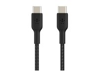 Belkin BOOST CHARGE - USB-kaapeli - 24 pin USB-C (uros) to 24 pin USB-C (uros) - 1 m - musta CAB004BT1MBK