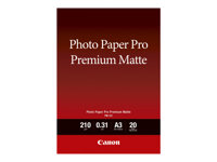 Canon Pro Premium PM-101 - Sileä matta - 310 mikronia - A3 (297 x 420 mm) - 210 g/m² - 20 arkki (arkit) valokuvapaperi malleihin PIXMA PRO-1, PRO-10, PRO-100 8657B006