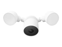 Google Nest Cam with floodlight - Verkkovalvontakamera - säänkestävä - väri (Päivä&Yö) - 2 MP - 1920 x 1080 - 1080/30p - audio - langaton - Wi-Fi - Bluetooth LE - H.264 GA02411-NO