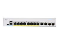 Cisco Business 350 Series 350-8FP-2G - Kytkin - L3 - Hallinnoitu - 8 x 10/100/1000 (PoE+) + 2 x combo Gigabit Ethernet/Gigabit SFP - telineeseen asennettava - PoE+ (120 W) CBS350-8FP-2G-EU
