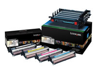 Lexmark - 4 pakettia - musta, väri (sinivihreä, sinipunainen, keltainen) - alkuperäinen - tulostimen kuvayksikkö LCCP malleihin Lexmark C540, C543, C544, C546, X543, X544, X546, X548 C540X74G