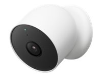 Google Nest Cam - Verkkovalvontakamera - ulkokäyttö, sisätilat - säänkestävä - väri (Päivä&Yö) - 2 MP - 1920 x 1080 - 1080p - audio - langaton - Wi-Fi - H.264 GA01317-NO