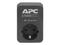 APC Essential Surgearrest PME1WB-GR - Ylijännitesuoja - Vaihtovirta 220/230/240 V - 4000 watti(a) - lähtöliittimet: 1 - Saksa - musta PME1WB-GR