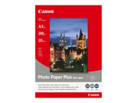 Canon Photo Paper Plus SG-201 - Puolikiiltävä - A3 (297 x 420 mm) - 260 g/m² - 20 arkki (arkit) valokuvapaperi malleihin i6500, 9100, 9950; PIXMA iX4000, iX5000, iX7000, PRO-1, PRO-10, PRO-100 1686B026