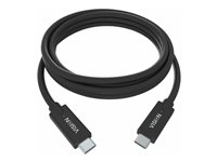 Vision Professional - USB-kaapeli - 24 pin USB-C (uros) to 24 pin USB-C (uros) - USB 3.1 Gen 2 / Thunderbolt 3 - 3 A - 1 m - käännettävät liittimet - musta TC 1MUSBC/BL